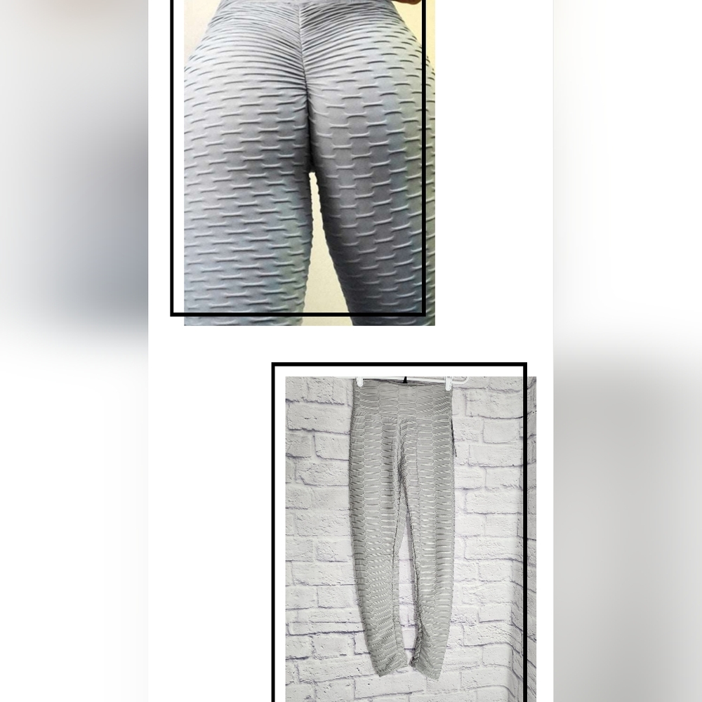 VICTORIA COLLECTION/LEGGINGS, YOGA PANT/ GRAY/ S/M NWT